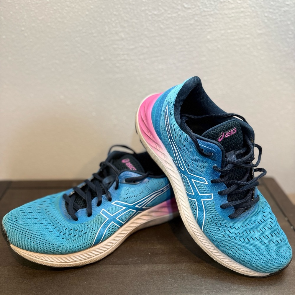 ASICS Women's Athletic Shoes in Blue and Pink